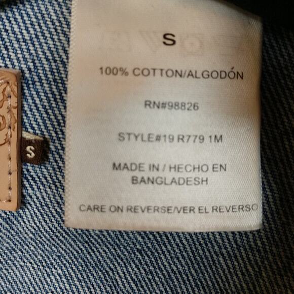 C.E. Schmidt Embellished Denim Jeans Jacket size Small - Picture 5 of 7